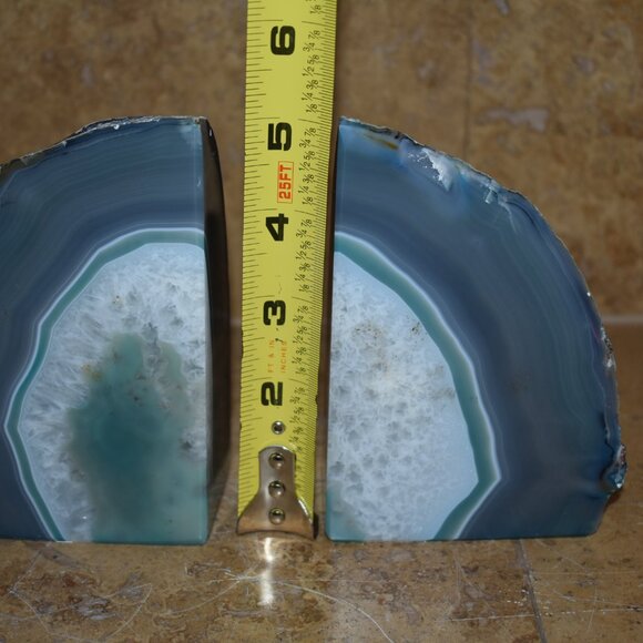 Vintage beautiful Agate Geode Quartz Crystal Rock Stone Rock Open book end - Picture 14 of 14